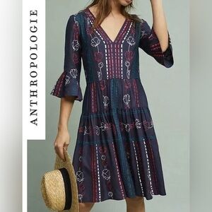 Anthropologie Akemi + Kin Hailey Embroidered Dress Size 0